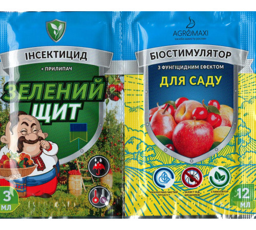 Інсектофунгіцид Зелений щит "САД" 12мл+3мл /50шт