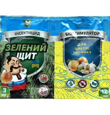 Інсектофунгіцид Зелений щит "Для цибулі та чесноку" 10г+3мл /50шт