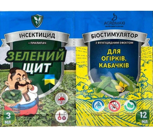 Інсектофунгіцид Зелений щит "Для огірків та кабачків" 10г+3мл