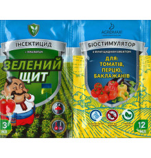 Інсектофунгіцид Зелений щит "Для томатів, перцю та баклажанів" 12мл+3мл /50шт