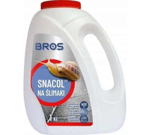 Засіб від слимаків Snacol/Снакол ТМ Bros/Брос 1кг+10% Польща ОРИГІНАЛ