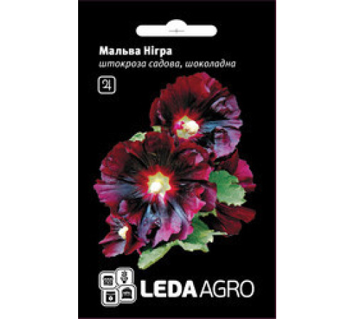 ТМ LEDAAGRO Мальва шток-троянда Нігра 0,3г