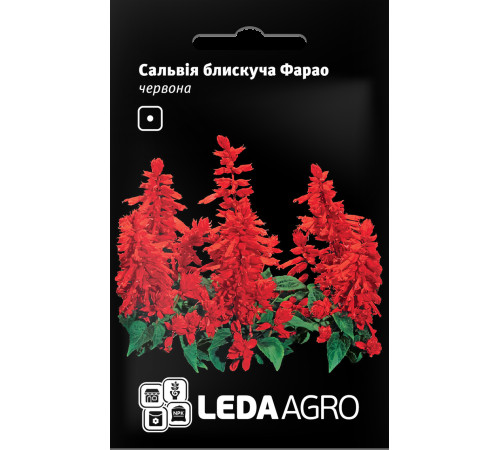 ТМ LEDAAGRO Сальвія блискуча Фарао червона 0,05 г