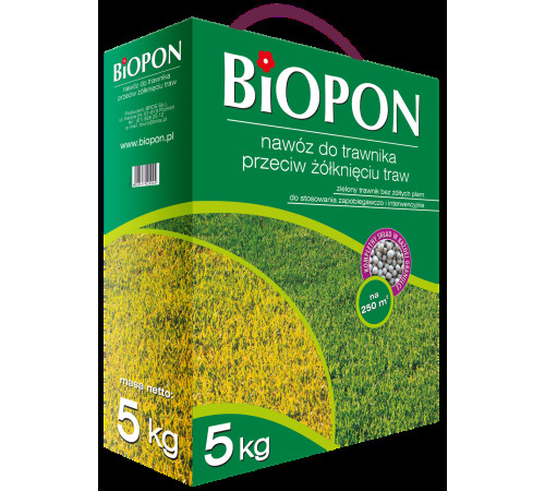 BIOPON Добриво для газонів проти пожовтіння 5кг