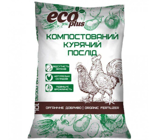 Компостований курячий послід Eco Plus 6л