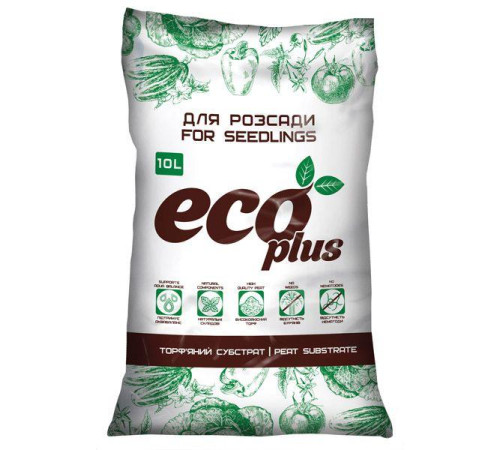 Торф'яний субстрат Eco Plus Для Розсади 10л