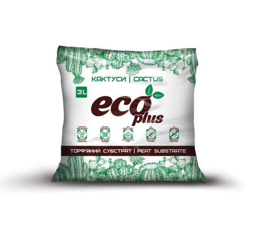 Торф'яний субстрат Eco Plus Кактус 3л