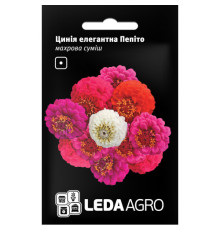 ТМ LEDAAGRO Цинія елегантна Пепіто махрова суміш 0,3 г