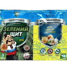 Інсектофунгіцид Зелений щит "Для цибулі та часнику" 10г+3мл /50шт