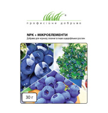 ТМ Професійне насіння Добриво NPK+ME Для чорниці, лохини 30г