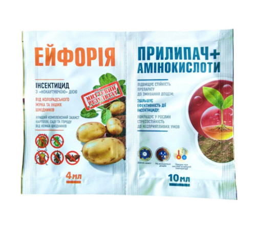 ТМ Агромаксі Інсектицид Ейфорія 4мл + Прилипач 10мл/100шт (Жук)