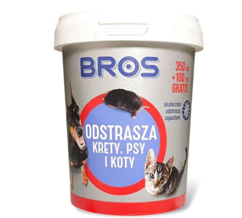 Відлякувач кротів, собак і кішок 450мл Bros Польща