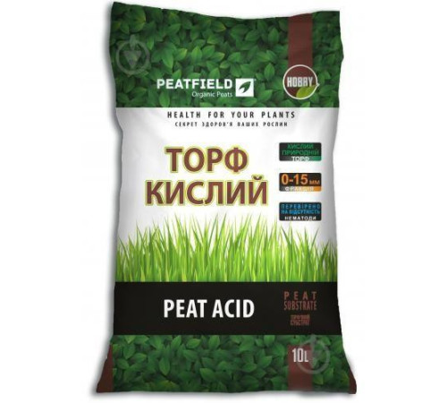 Торф'яної субстрат PeatField Кислий Торф 10л