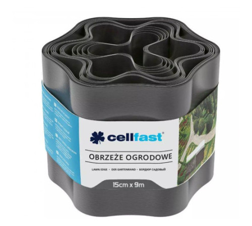 Садовий бордюр Cellfast 15см*9м чорний Польща