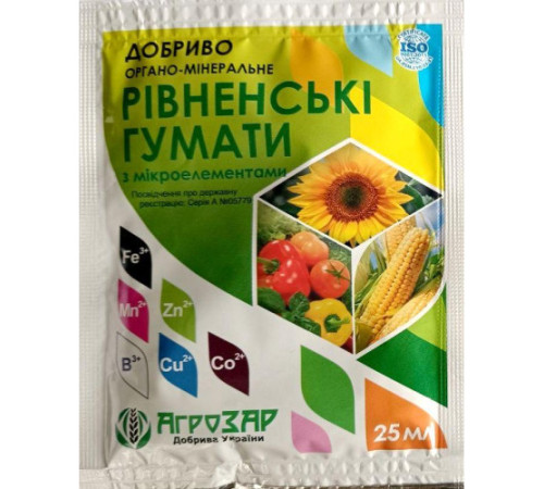 ТМ АГРОЗАР Добриво Гумат+мікроел.(Ліра) 25мл