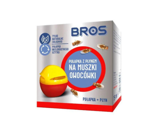 Пастка + рідина для плодових (фруктових) мошок Bros/Брос 15мл /12шт