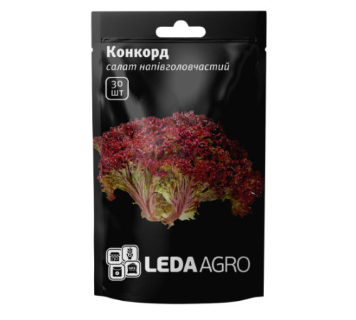 ТМ LEDAAGRO Салат Лолло росса Конкорд 30шт