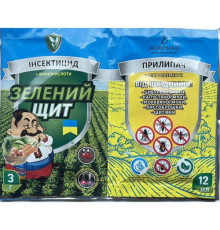 Інсектофунгіцид Зелений щит "Від шкідників (цибулинної, моркв'яної, капустяної мухи)" 10г+3мл
