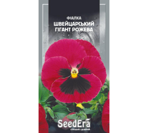 ТМ SeedEra Фіалка садова Швейцарський гігант Рожевий дворічний 0,1 г