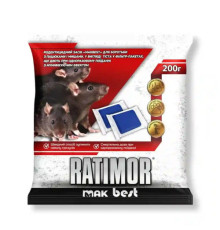 Родентицид Ратімор/Ratimor тісто  200г/50шт