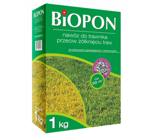 BIOPON Добриво для газонів проти пожовтіння 1кг