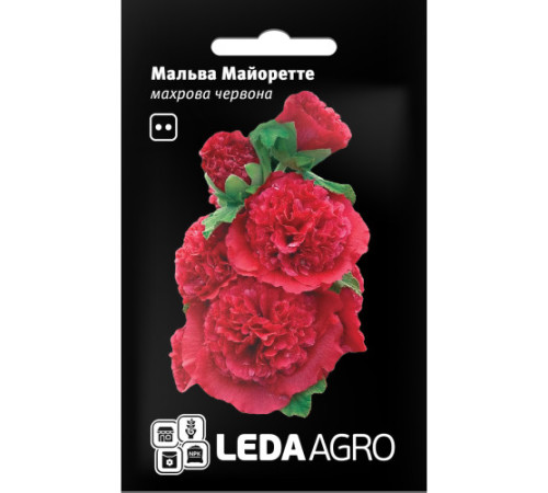 ТМ LEDAAGRO Мальва махрова Майоретте червона 0,2 г