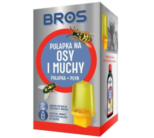Пастка + рідина для мух та ос Bros/Брос 200мл /12шт