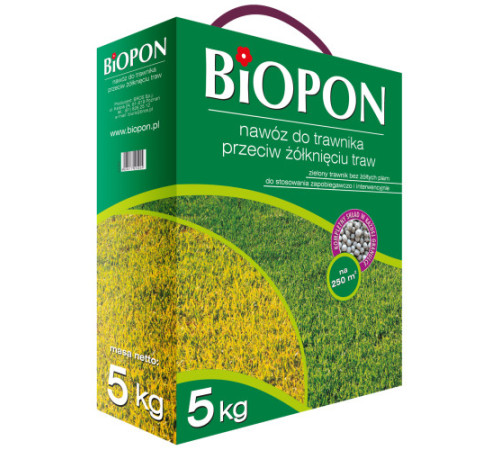 BIOPON Добриво для газонів проти пожовтіння 5кг