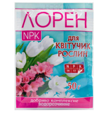 Добриво кристал. Лорен NPK для Квітучих 50г