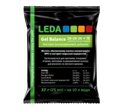 Добриво Leda Gel Balance 20-20-20 37г (25мл)